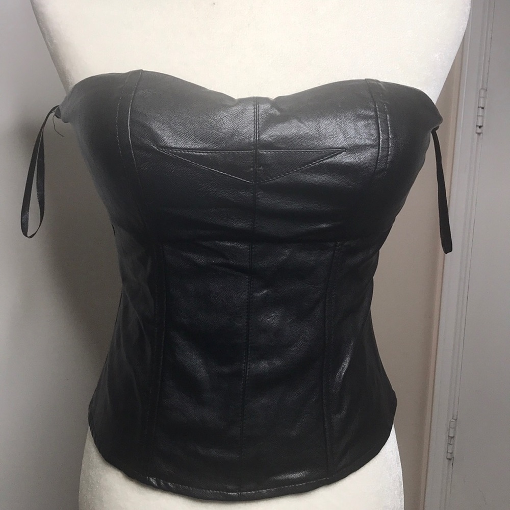 Leather corset top